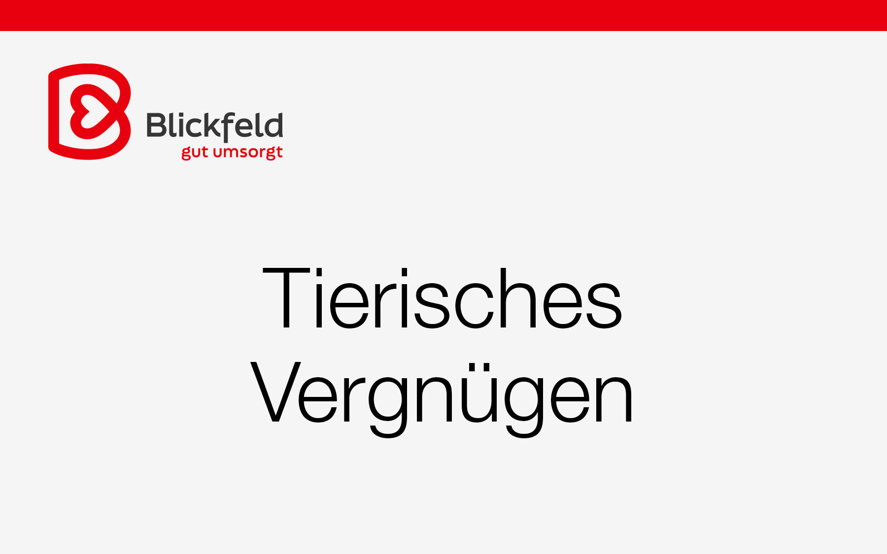 Teaser Tierisches Vergnuegen 1